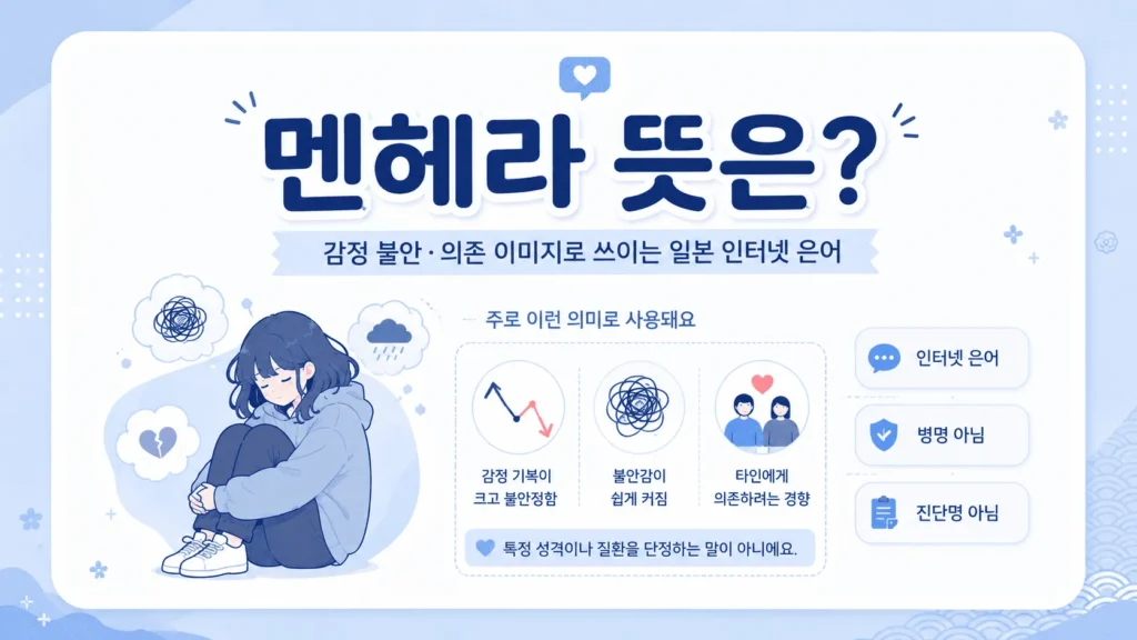 멘헤라 뜻 쉽게 정리, 일본 인터넷 은어 사용 주의사항 2 멘헤라 뜻 쉽게 정리, 일본 인터넷 은어 사용 주의사항